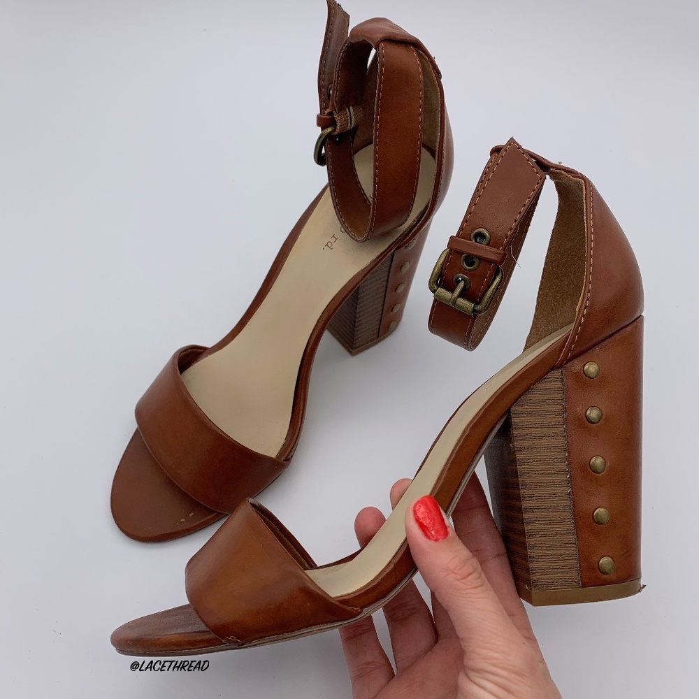 DSW - Studded Open Toe Block Chunky Heel Sandals
